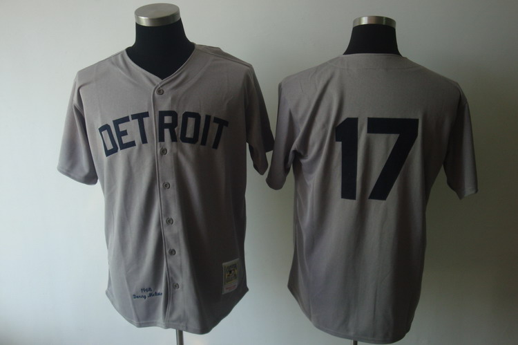 Mitchell And Ness 1968 Tigers #17 Denny McLain Grey Stitched MLB Jersey